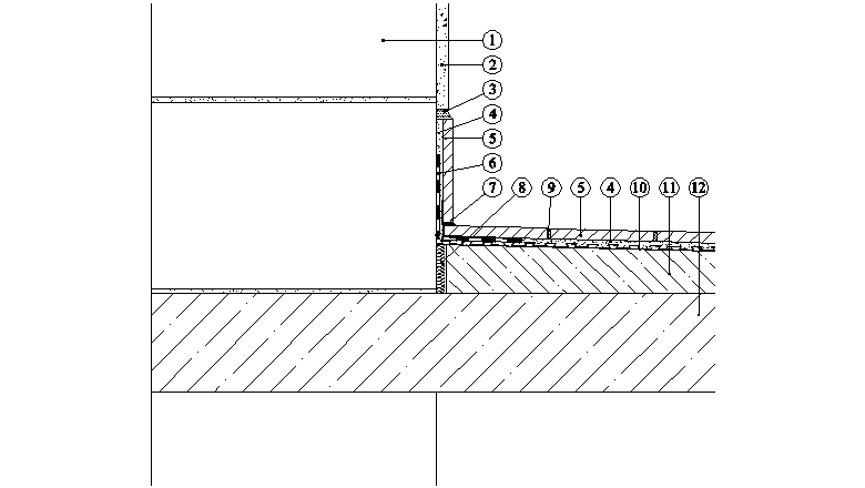Balkony a lodžie Weber Terranova - roh při soklu balkonu - ukončeno trvale pružným tmelem
